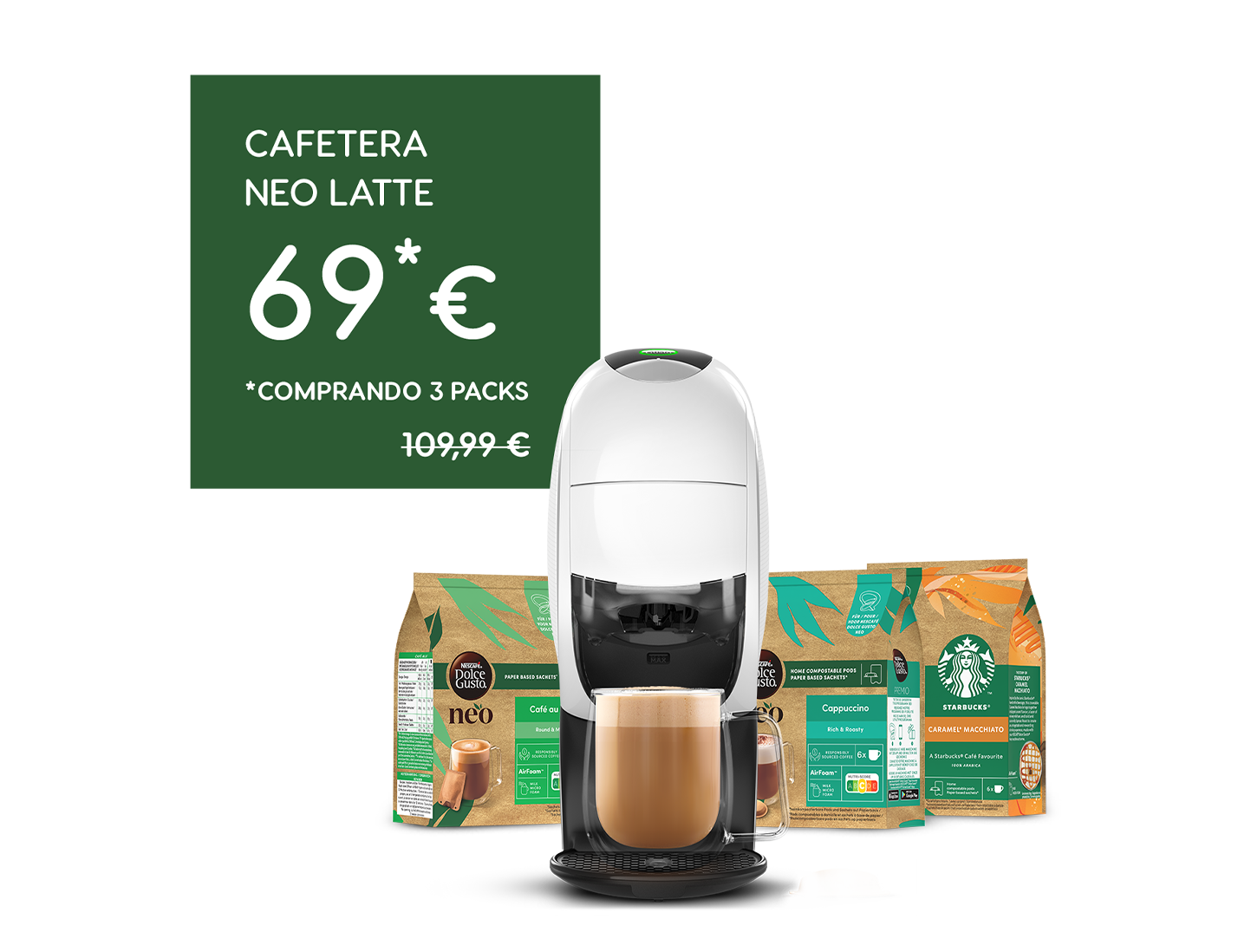 Compra 3 bebidas NEO y consigue la NEO Latte por 69€ header image