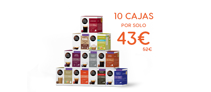 Elige tus 10 cajas de cápsulas favoritas por solo 43€ header image
