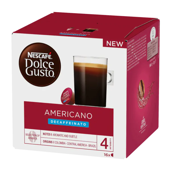 Caja de 16 cápsulas Nescafé Dolce Gusto Americano descafeinado
 thumbnail