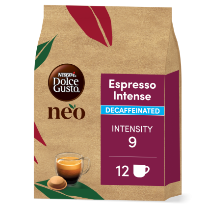 Vista frontal del pack de NEO Espresso Intenso Descafeinado