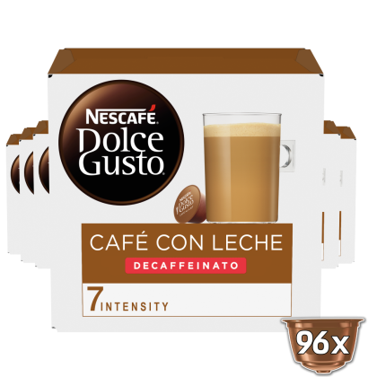 Caf&eacute; con Leche Descafeinado 96 C&aacute;psulas
