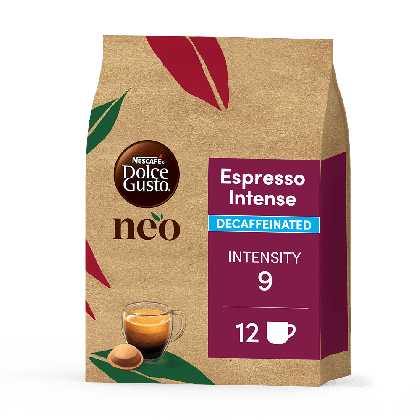 Vista frontal del pack de NEO Espresso Intenso Descafeinado