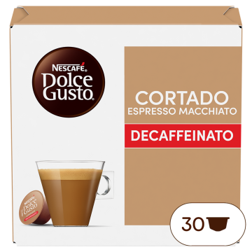 Caja de 30  cápsulas Cortado Descafeinado 30 Cápsulas de NESCAFÉ Dolce Gusto