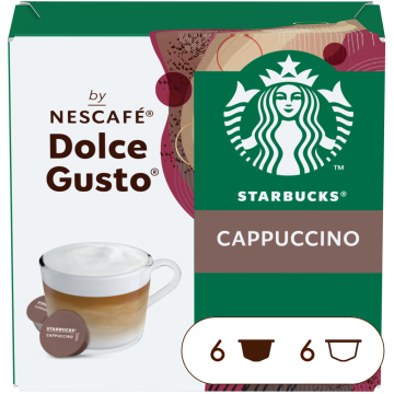 Caja de 12  cápsulas Starbucks® Cappuccino 12 Cápsulas de NESCAFÉ Dolce Gusto