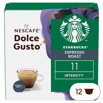 Caja de 12  cápsulas Starbucks® Espresso Roast 12 Cápsulas de NESCAFÉ Dolce Gusto