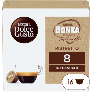 Caja de 16  cápsulas Ristretto Bonka 16 Cápsulas de NESCAFÉ Dolce Gusto