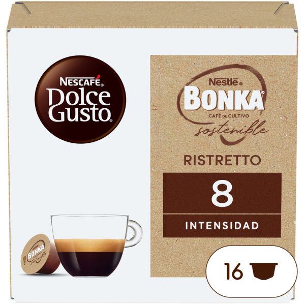 Caja de 16  cápsulas Ristretto Bonka 16 Cápsulas de NESCAFÉ Dolce Gusto
