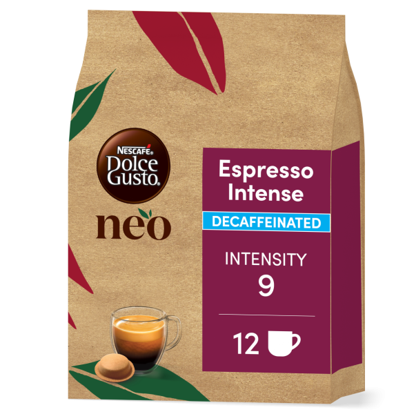 Vista frontal del pack de NEO Espresso Intenso Descafeinado