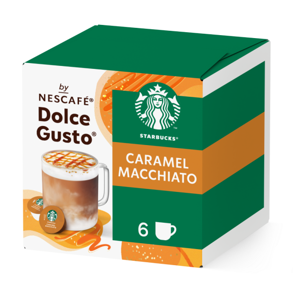 Caja de 12  cápsulas Starbucks® Caramel Macchiato 12 Cápsulas de NESCAFÉ Dolce Gusto