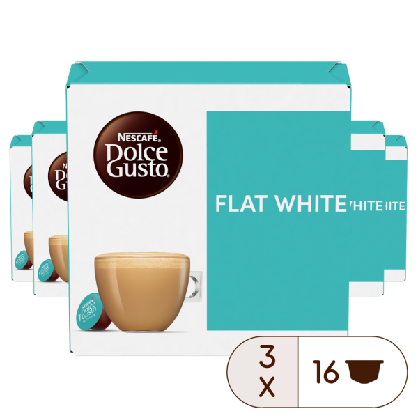 Caja de 48  cápsulas Flat White 48 Cápsulas de NESCAFÉ Dolce Gusto