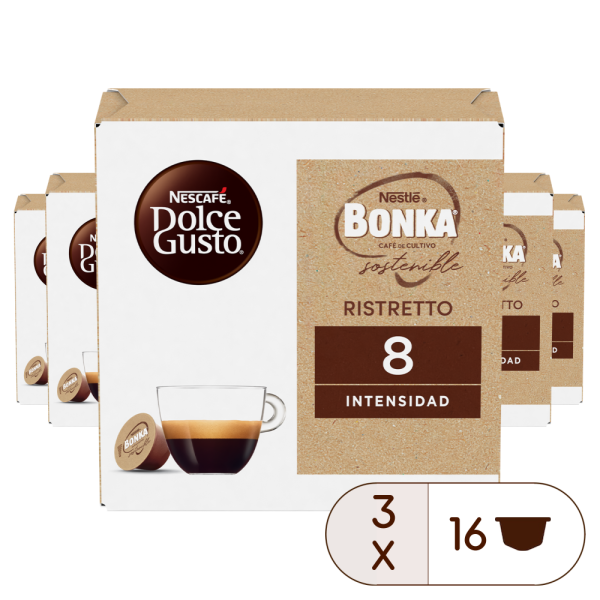 Caja de 48  cápsulas Ristretto Bonka 48 Cápsulas de NESCAFÉ Dolce Gusto