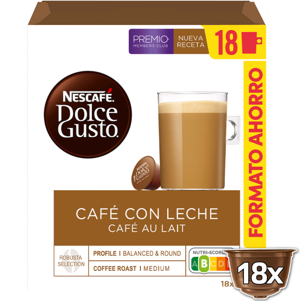 Café con Leche 18 Cápsulas