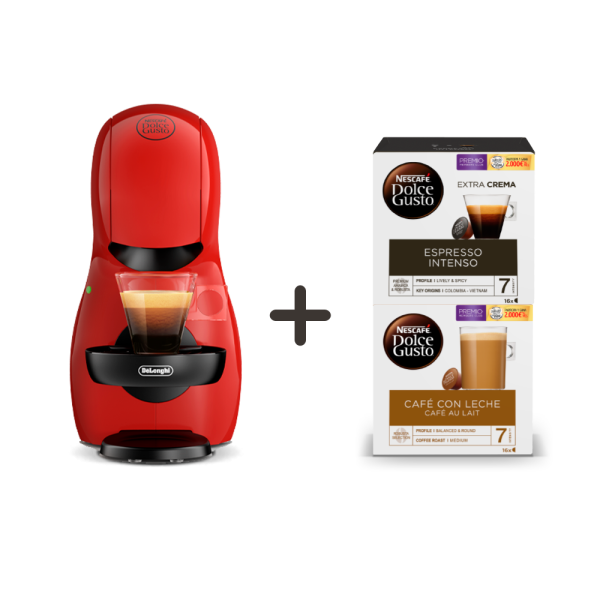 Combo Piccolo XS + Espresso Intenso + Café con Leche 49€
