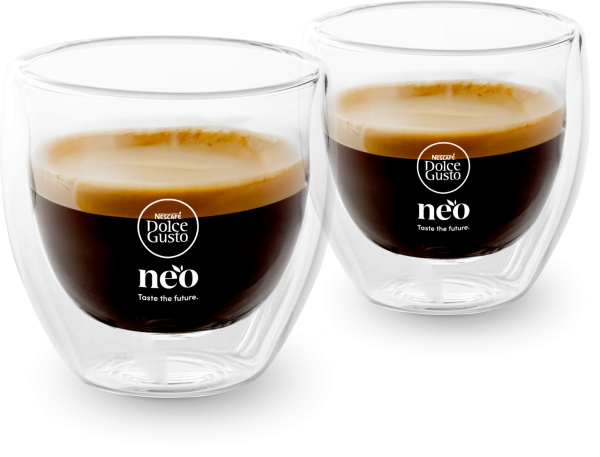 Dos tazas de vidrio para espresso NEO Nescafé Dolce Gusto