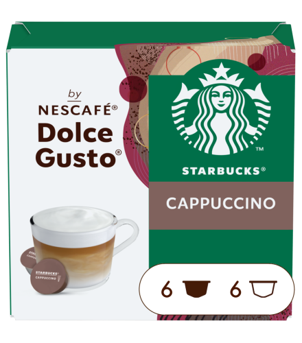 Caja de 12  cápsulas Starbucks® Cappuccino 12 Cápsulas de NESCAFÉ Dolce Gusto
