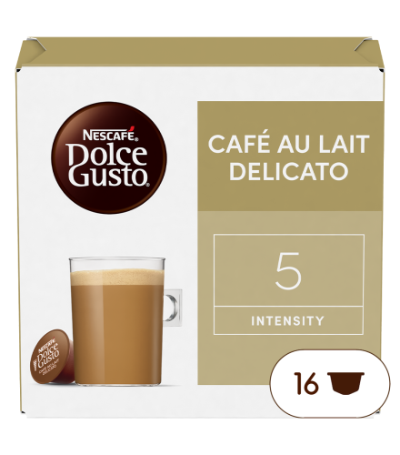 Caja de 16  cápsulas Café con Leche Delicato 16 Cápsulas de NESCAFÉ Dolce Gusto