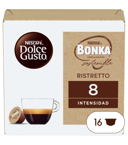 Caja de 16  cápsulas Ristretto Bonka 16 Cápsulas de NESCAFÉ Dolce Gusto