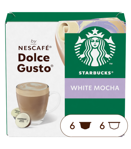 Caja de 12  cápsulas Starbucks® White Mocha 12 Cápsulas de NESCAFÉ Dolce Gusto