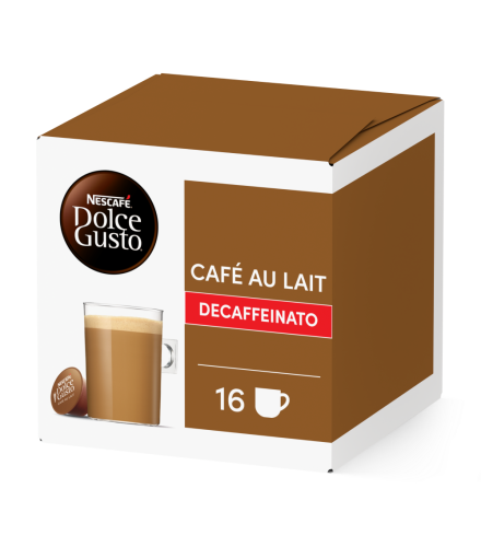 Caja de 16  cápsulas Café con Leche Descafeinado 16 Cápsulas de NESCAFÉ Dolce Gusto