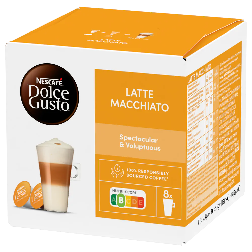 Caja de Latte Macchiato 16 Cápsulas de NESCAFÉ Dolce Gusto