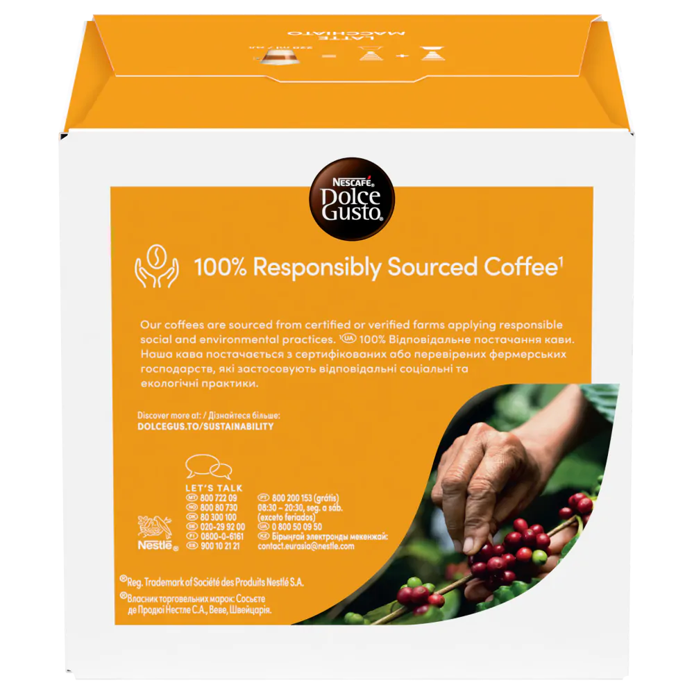Reverso caja de Latte Macchiato 16 Cápsulas de NESCAFÉ Dolce Gusto