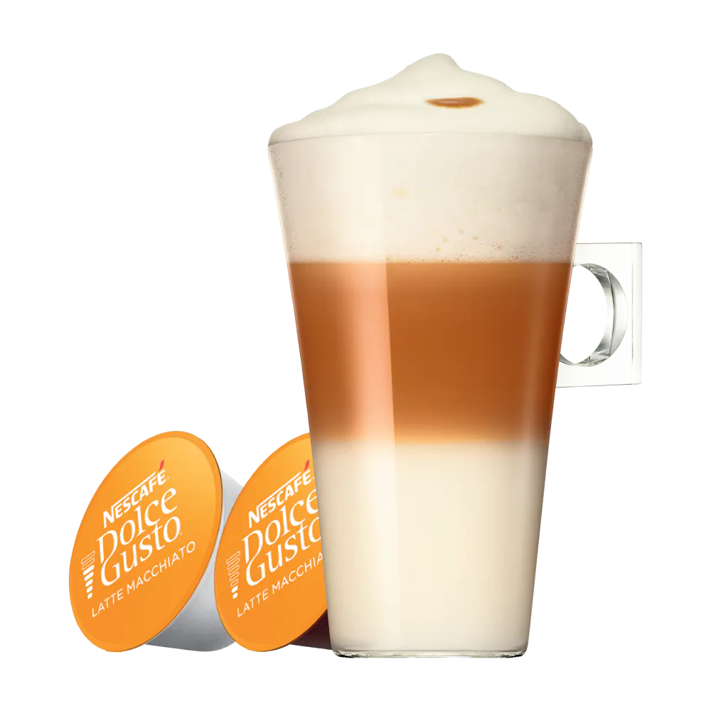 Taza de Latte Macchiato 16 Cápsulas de NESCAFÉ Dolce Gusto