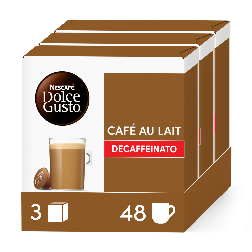 Caja de 48  cápsulas Café con Leche Descafeinado 48 Cápsulas de NESCAFÉ Dolce Gusto