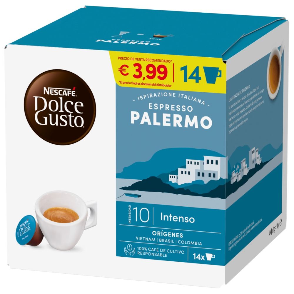Pack 16 cápsulas de café Espresso Palermo