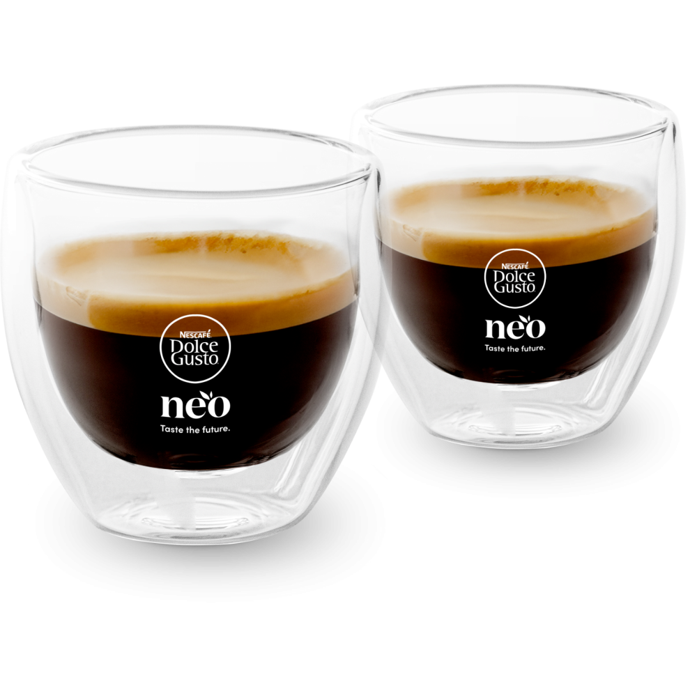 Dos tazas de vidrio para espresso NEO Nescafé Dolce Gusto