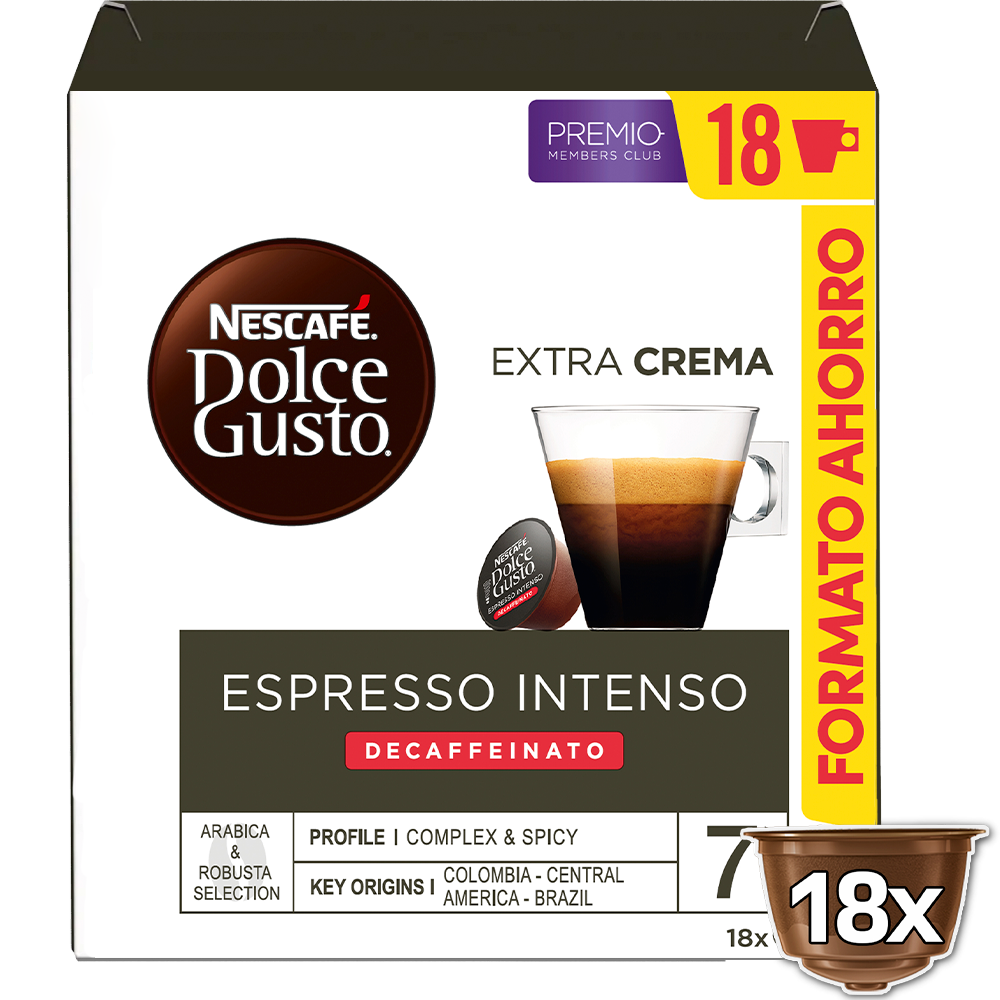 Espresso Intenso Descafeinado 18 cápsulas