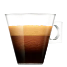 Espresso en taza de cristal