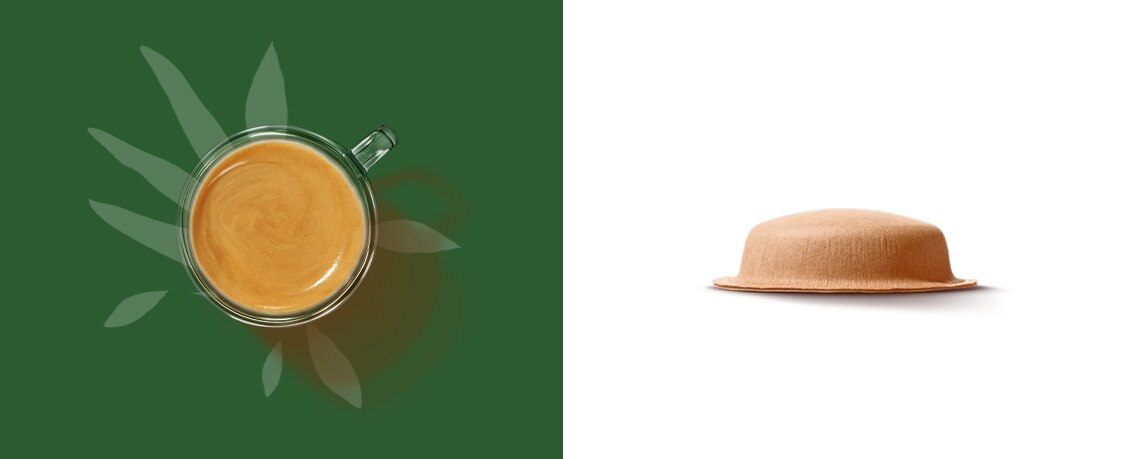 Imagen de una taza de caf&eacute; y una c&aacute;psula