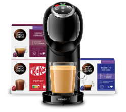 Genio S Plus Krups® y tres cajas de cápsulas Genio S Plus Krups® y tres cajas de cápsulas