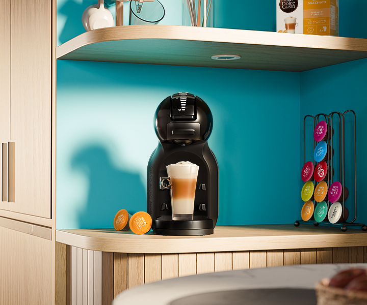 Cafetera de c&aacute;psulas Mini Me 2 fabricada con materiales reciclados.