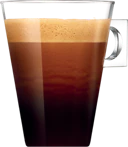 Café Grande Intenso preparado en vaso de cristal