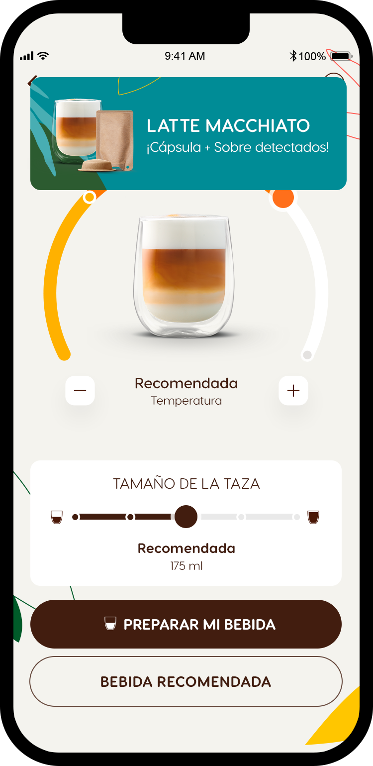 ¡Se ha detectado una cápsula + sobre Latte Macchiato!