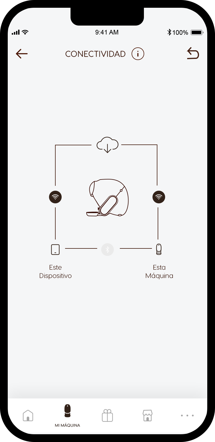 Captura de pantalla de la página “Mi cuenta” en la aplicación