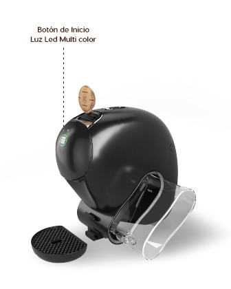 LED Wi‑Fi y Bluetooth en la parte superior.