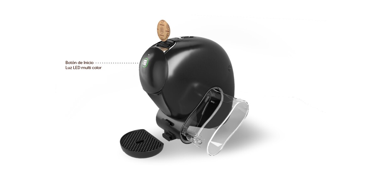 LED Wi‑Fi y Bluetooth en la parte superior.