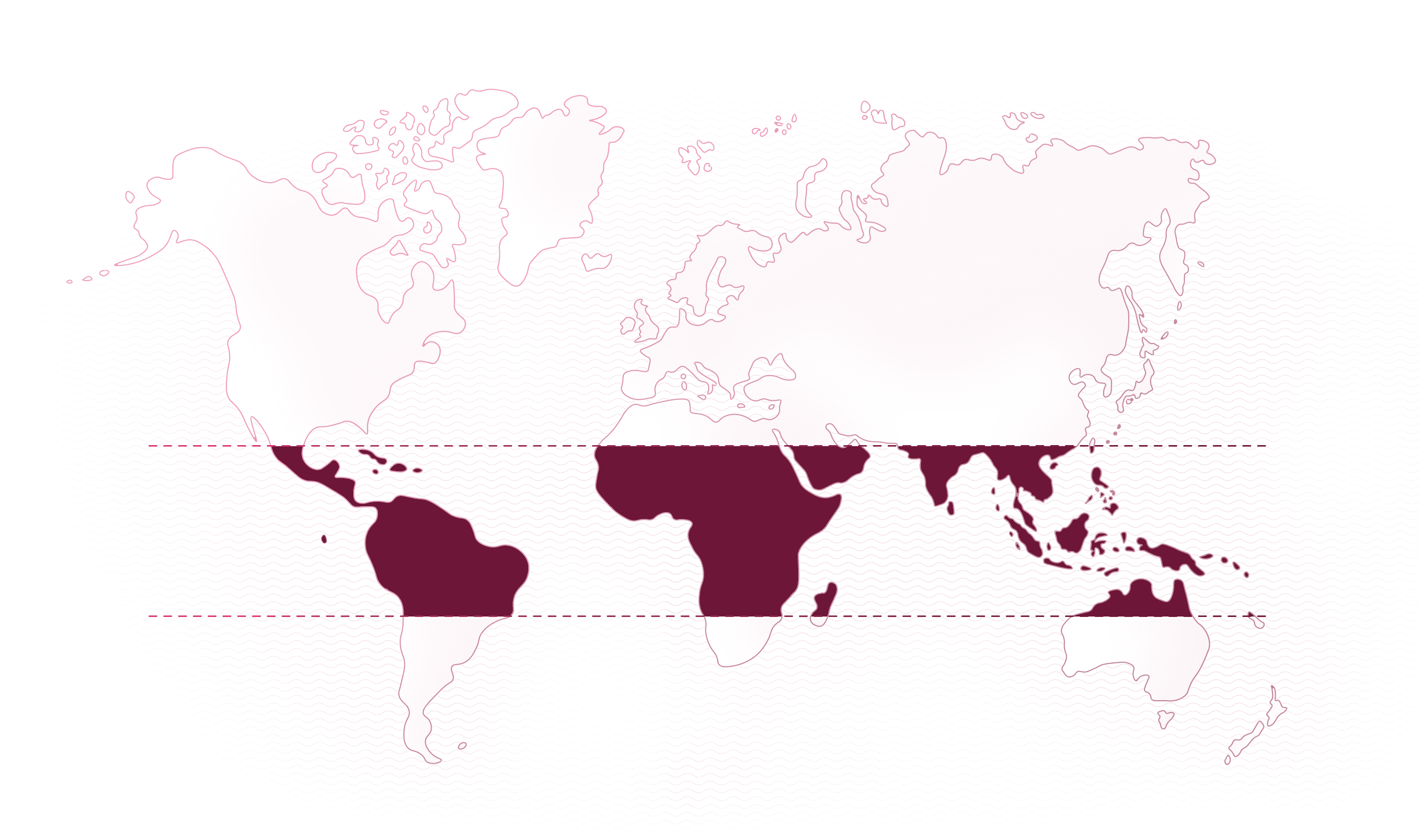 Mapa Perú, Colombia, México y Brazil