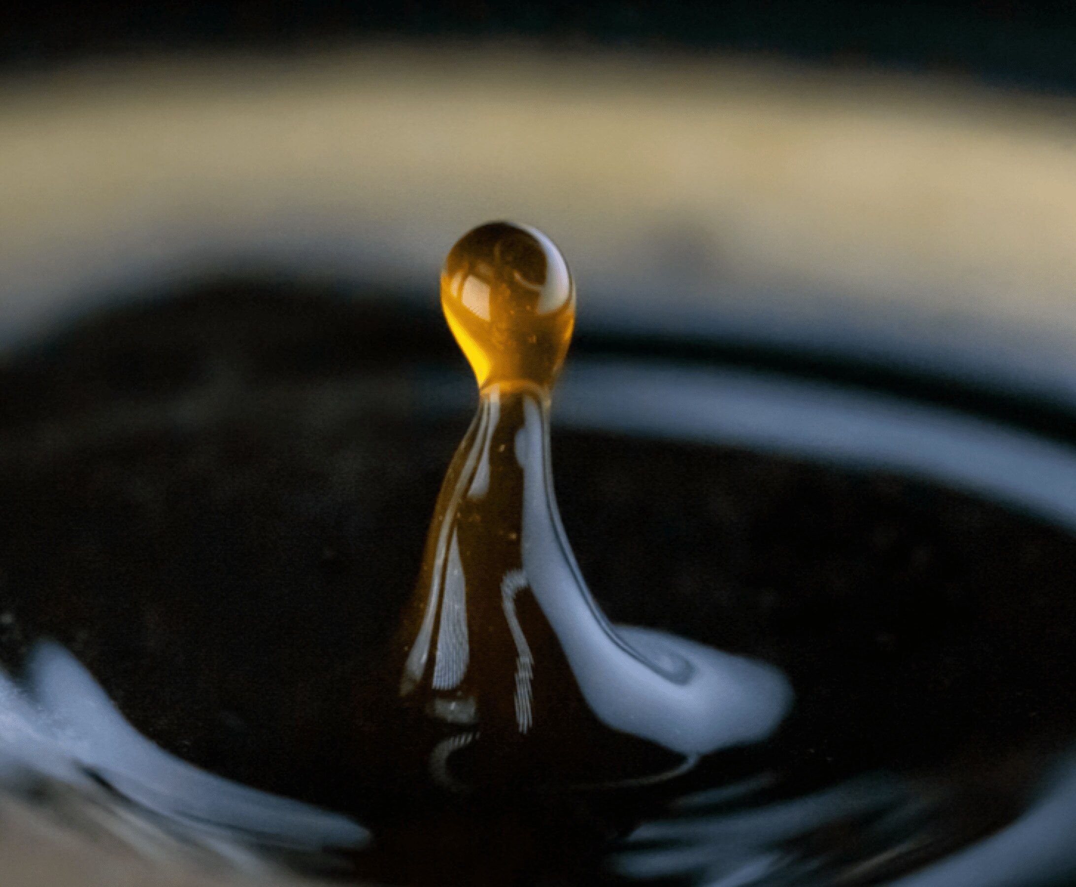 Gota de café recién filtrado