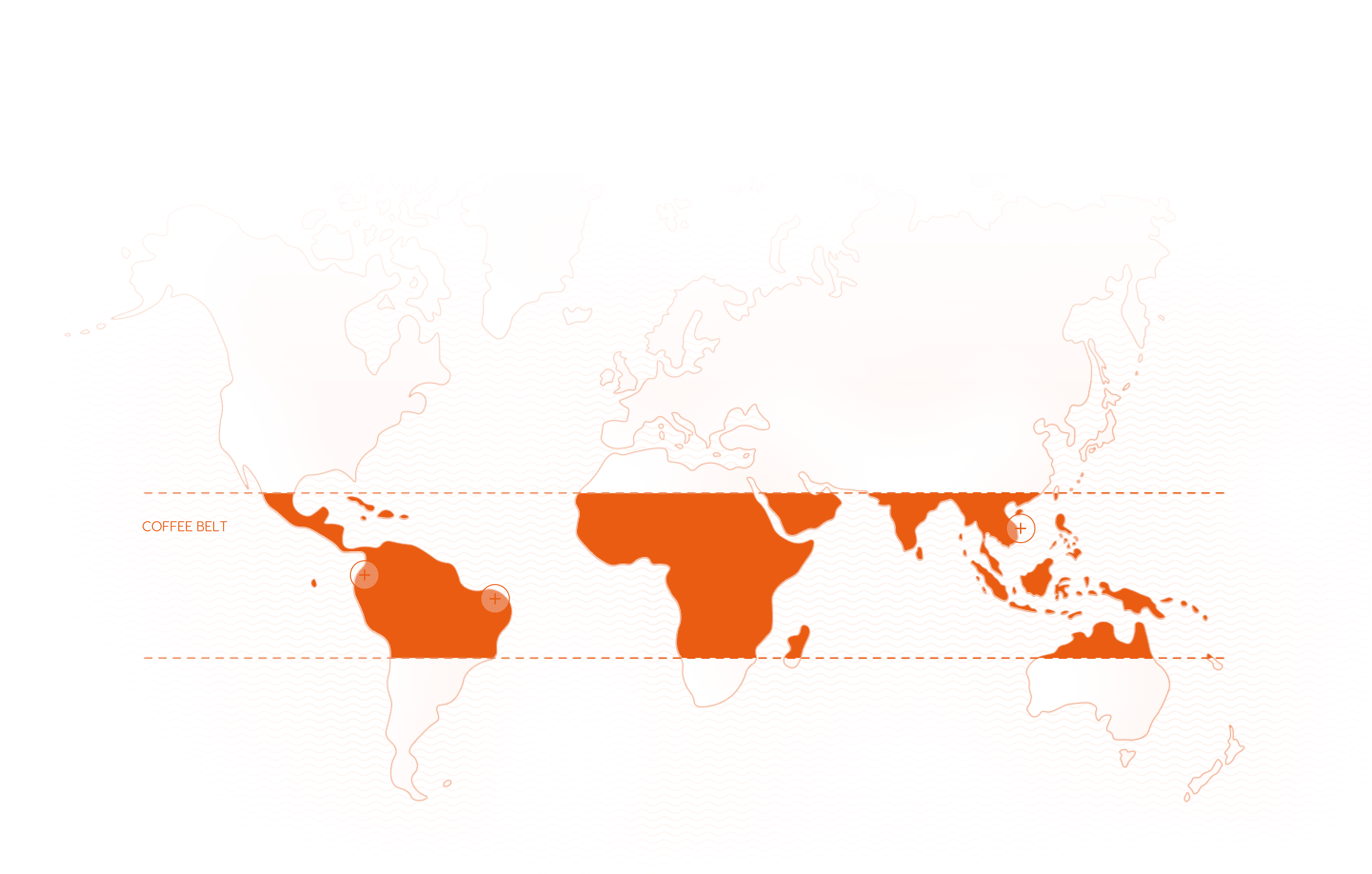 Mapa Perú, Colombia, México y Brazil