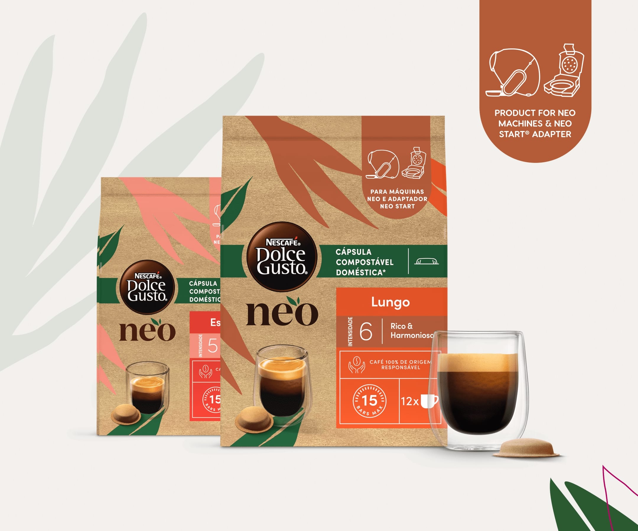 Packs caf&eacute; Lungo y espresso Dolce Gusto