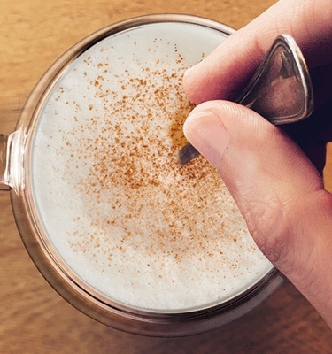 Café con leche en una taza