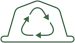 Icono de cápsulas recicladas