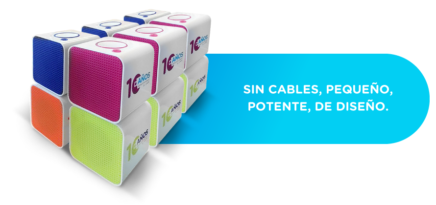 SIN CABLES, PEQUEÑO, POTENTE, DE DISEÑO.