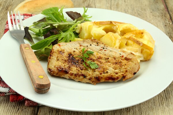 Guarnición de manzana con ajo Guarnición de manzana con ajo