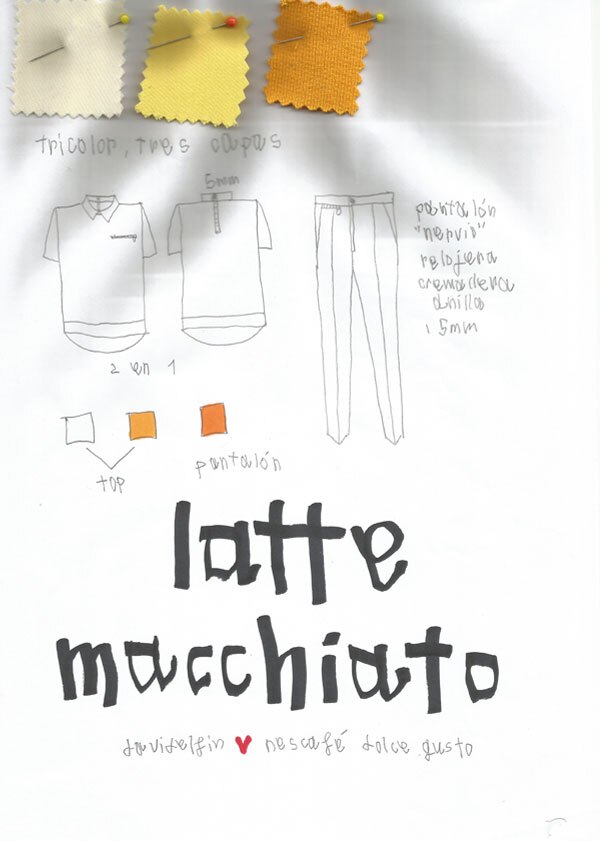 Boceto de la cápsula de Latte Macchiato Boceto de la cápsula de Latte Macchiato