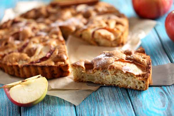 Tarta de manzana ligera Tarta de manzana
