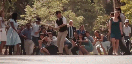 Joseph Gordon Lewitt se salió con este baile. (Fuente: Giphy)